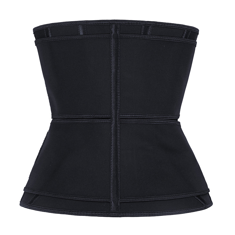 Black Latex Double Belts | Adjustable Double Strap Waist Cincher